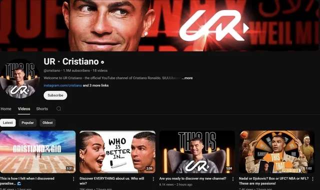 Ronaldo thuê ‘cả đội bóng’ để chăm sóc thương hiệu YouTube