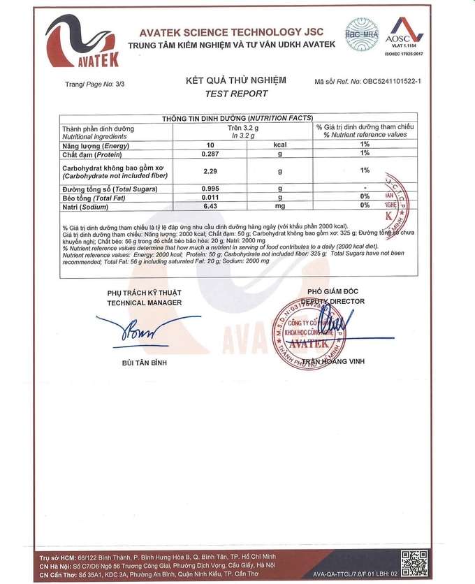 Hàm lượng chất xơ kẹo rau KERA tương đương viên uống DHC
