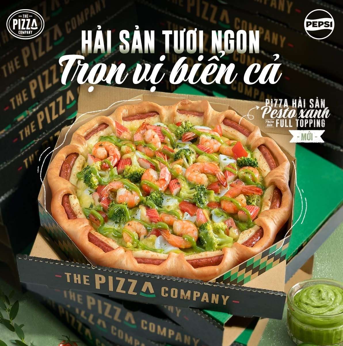 Pizza Hải Sản Pesto Xanh: “Di sản vị giác” từ The Pizza Company