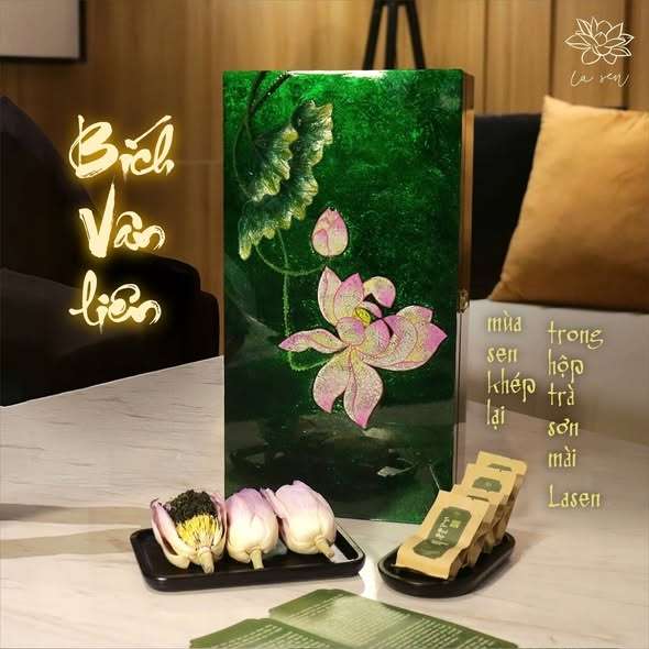 LaSen giữ trọn hương sen Tây Hồ trong từng hộp trà sơn mài tinh tế